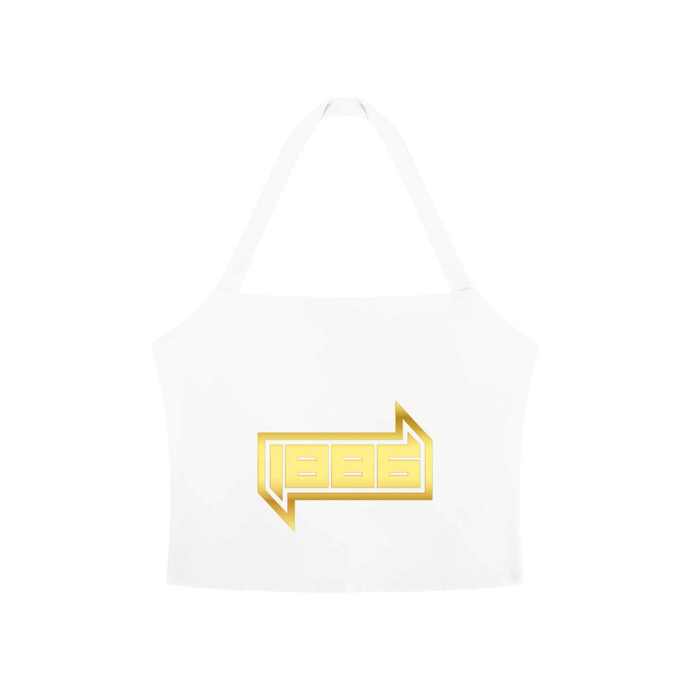 1886 Gold Women's Halter Crop Sports Bra