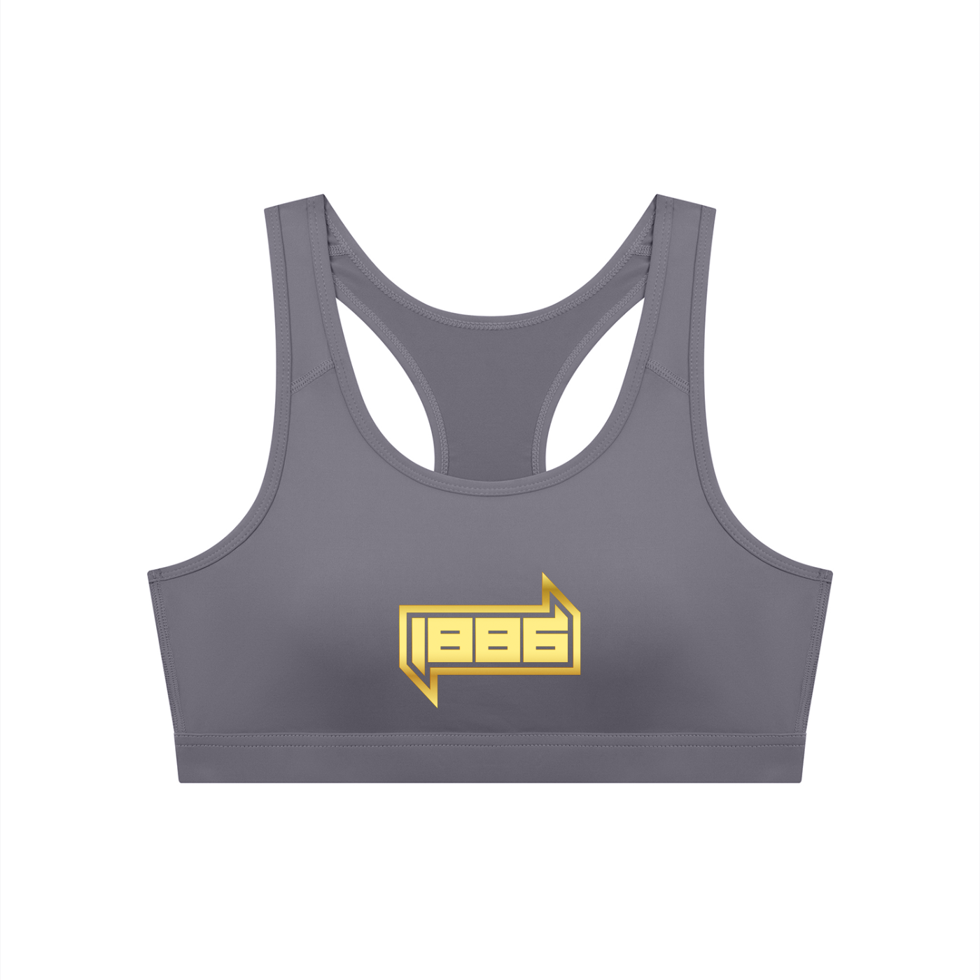 1886 Gold Women's Cropped Sports Bra