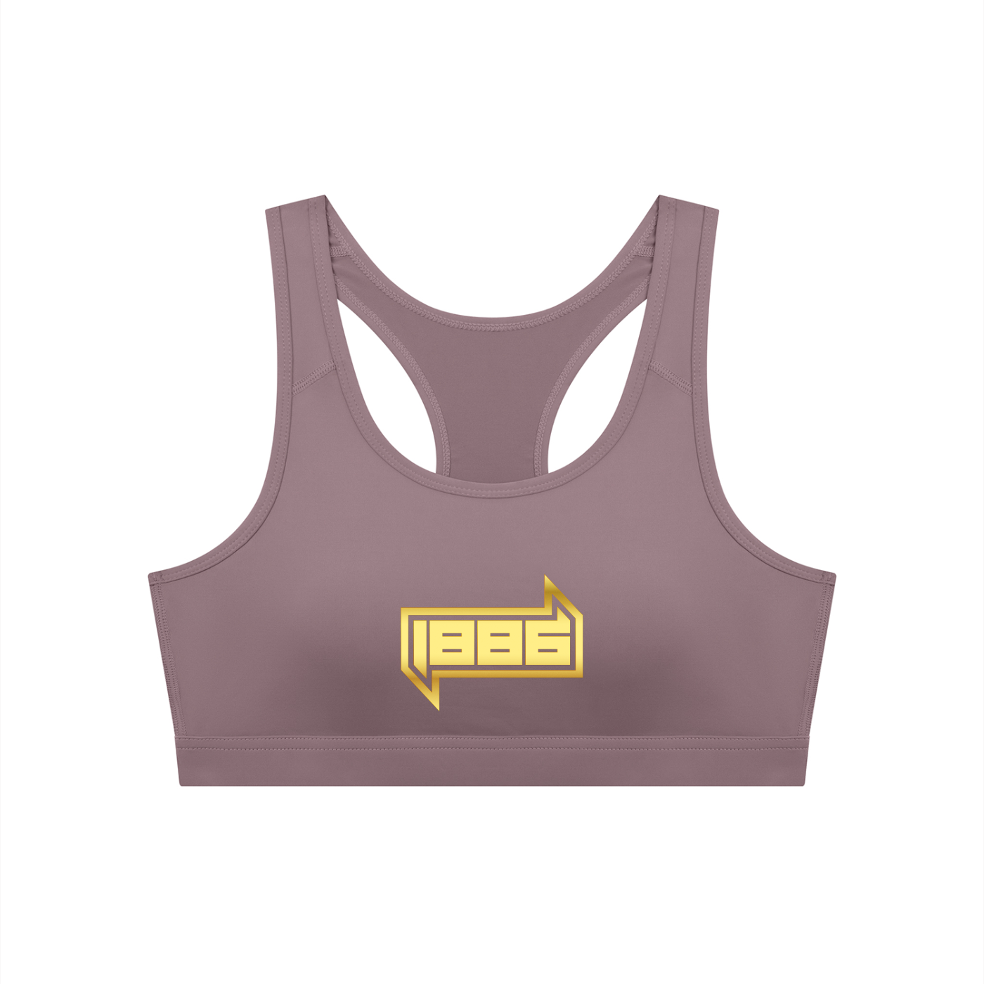 1886 Gold Women's Cropped Sports Bra