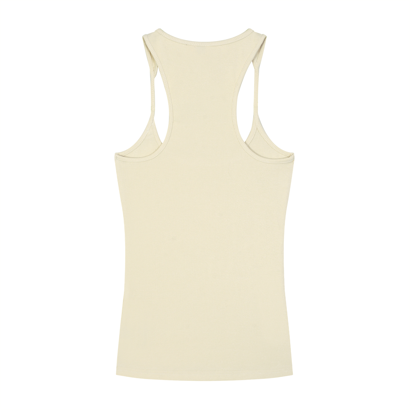 1186 Gold Slim Fit Ribbed Racerback Tank Top