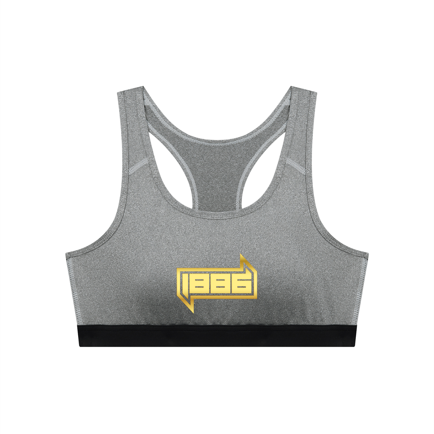 1886 Gold Women's Cropped Sports Bra