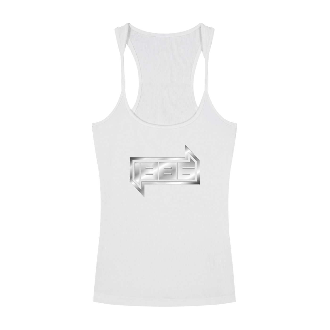 Slim  Silver Fit Ribbed Racerback Tank Top1886