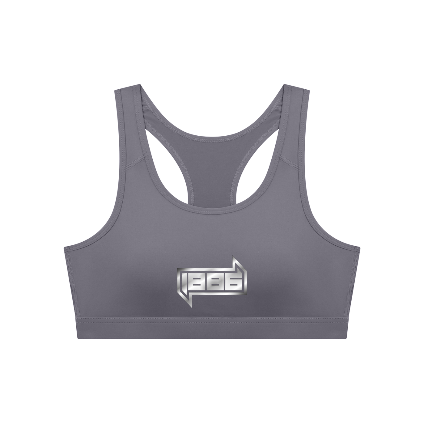 1886 Silver Women's Cropped Sports Bra