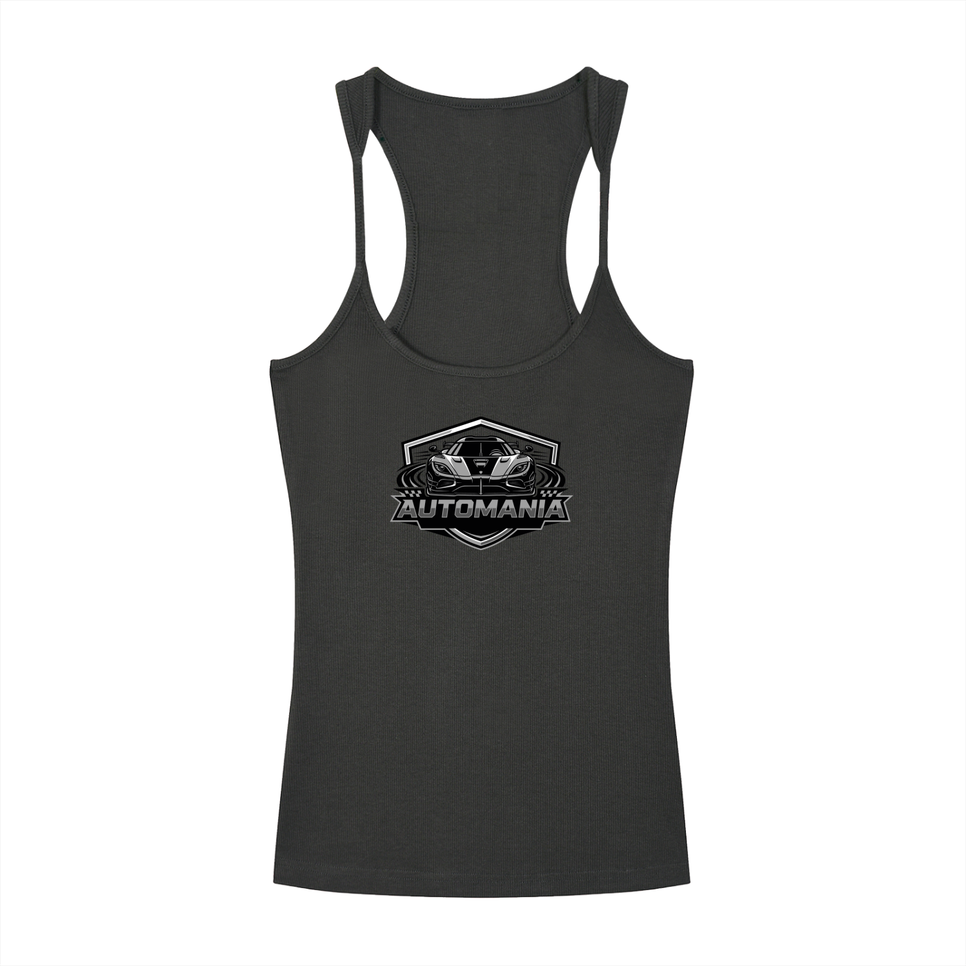 Automania Slim Fit Ribbed Racerback Tank Top