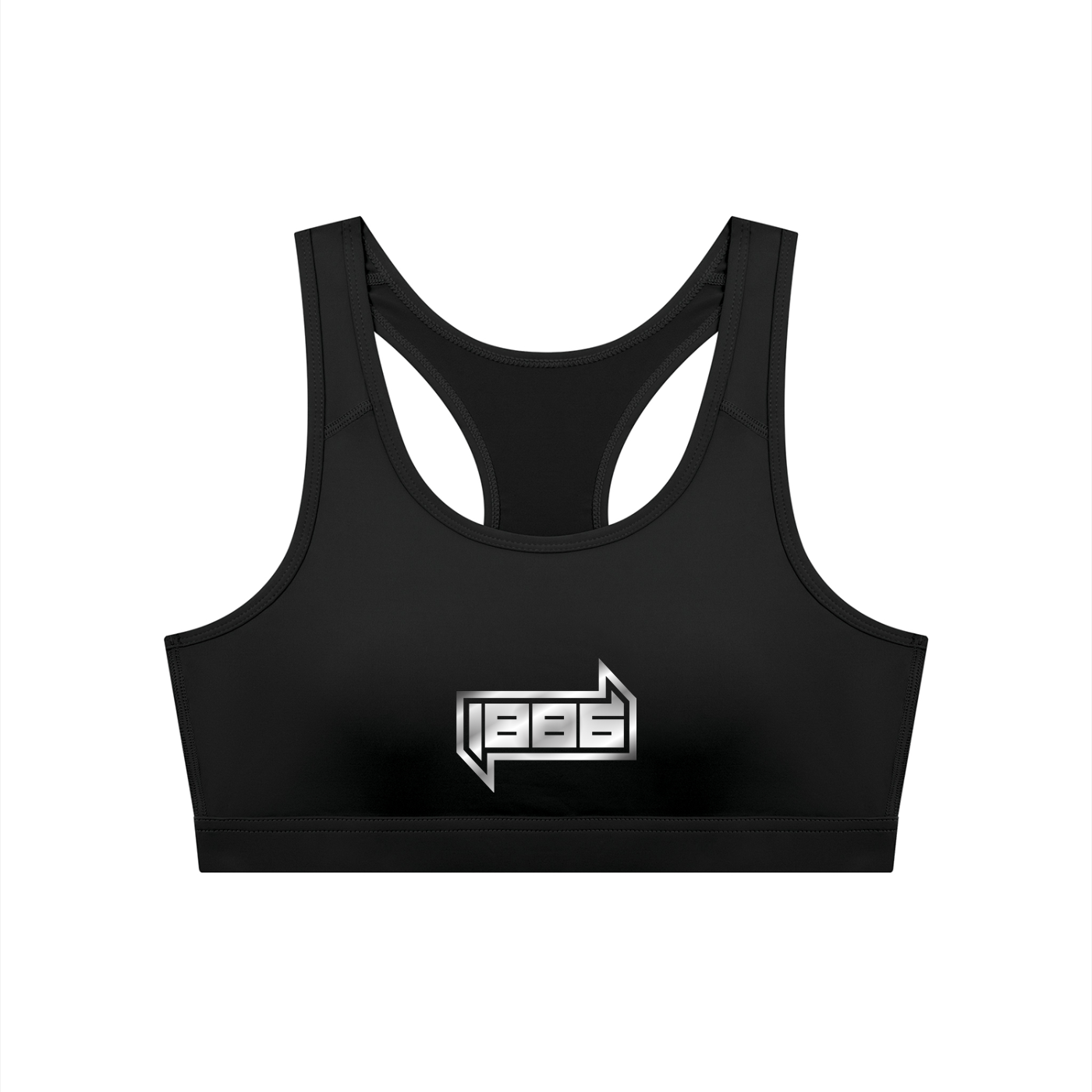 1886 Silver Women's Cropped Sports Bra