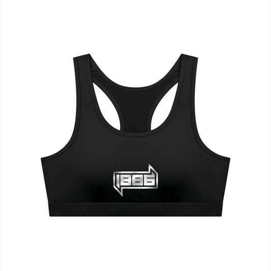 1886 Silver Women's Cropped Sports Bra