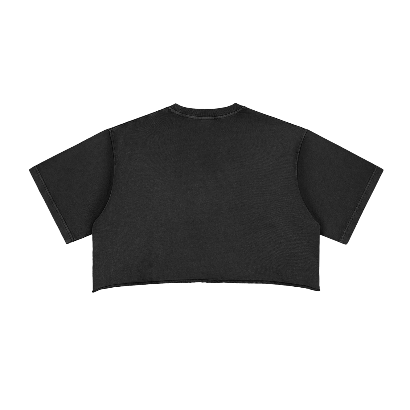 1886 Gold Snow Washed Raw Edge Crop Top