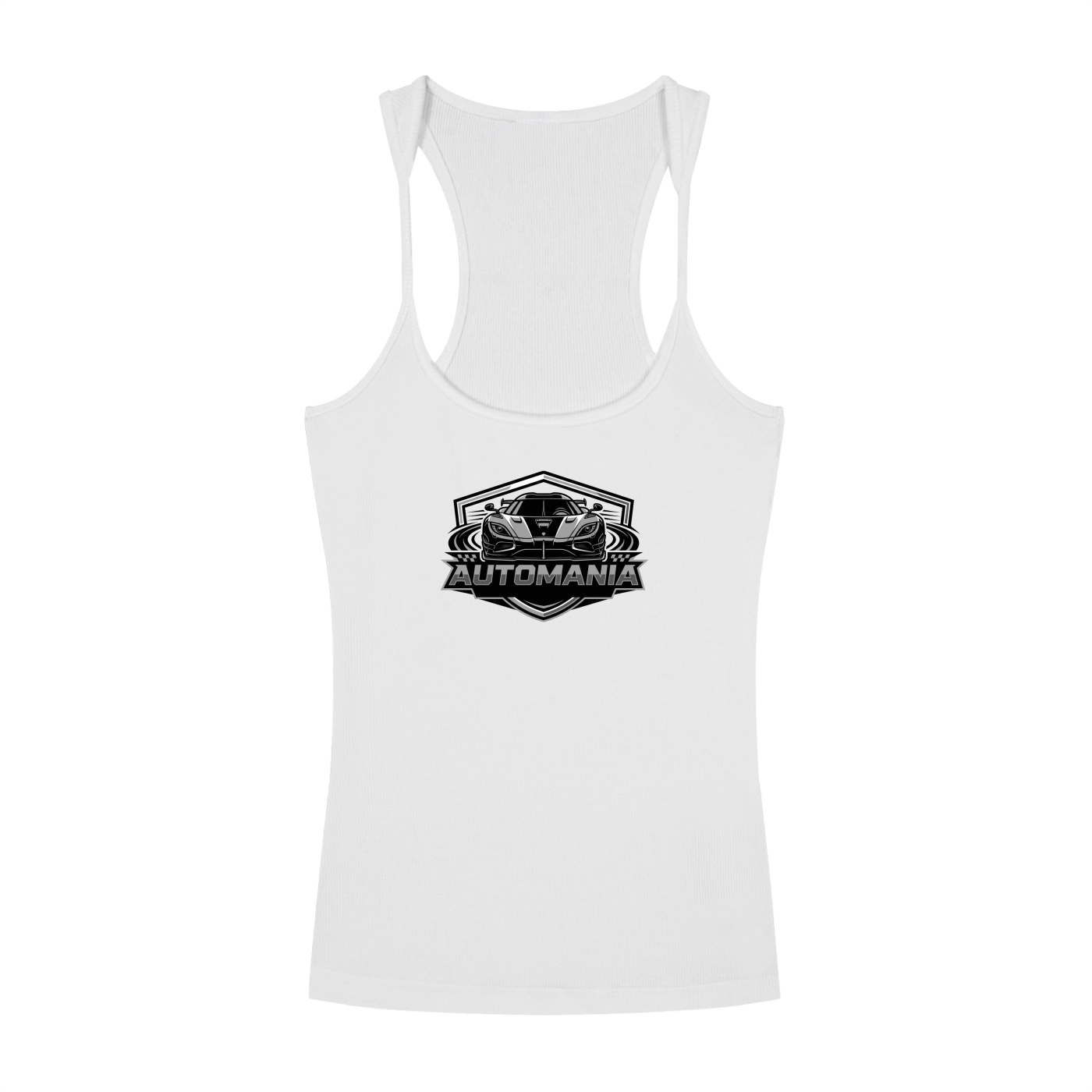 Automania Slim Fit Ribbed Racerback Tank Top