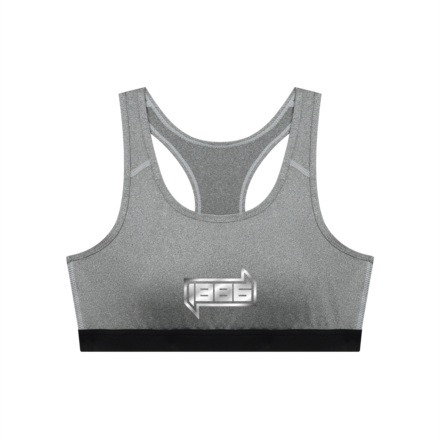 1886 Silver Women's Cropped Sports Bra