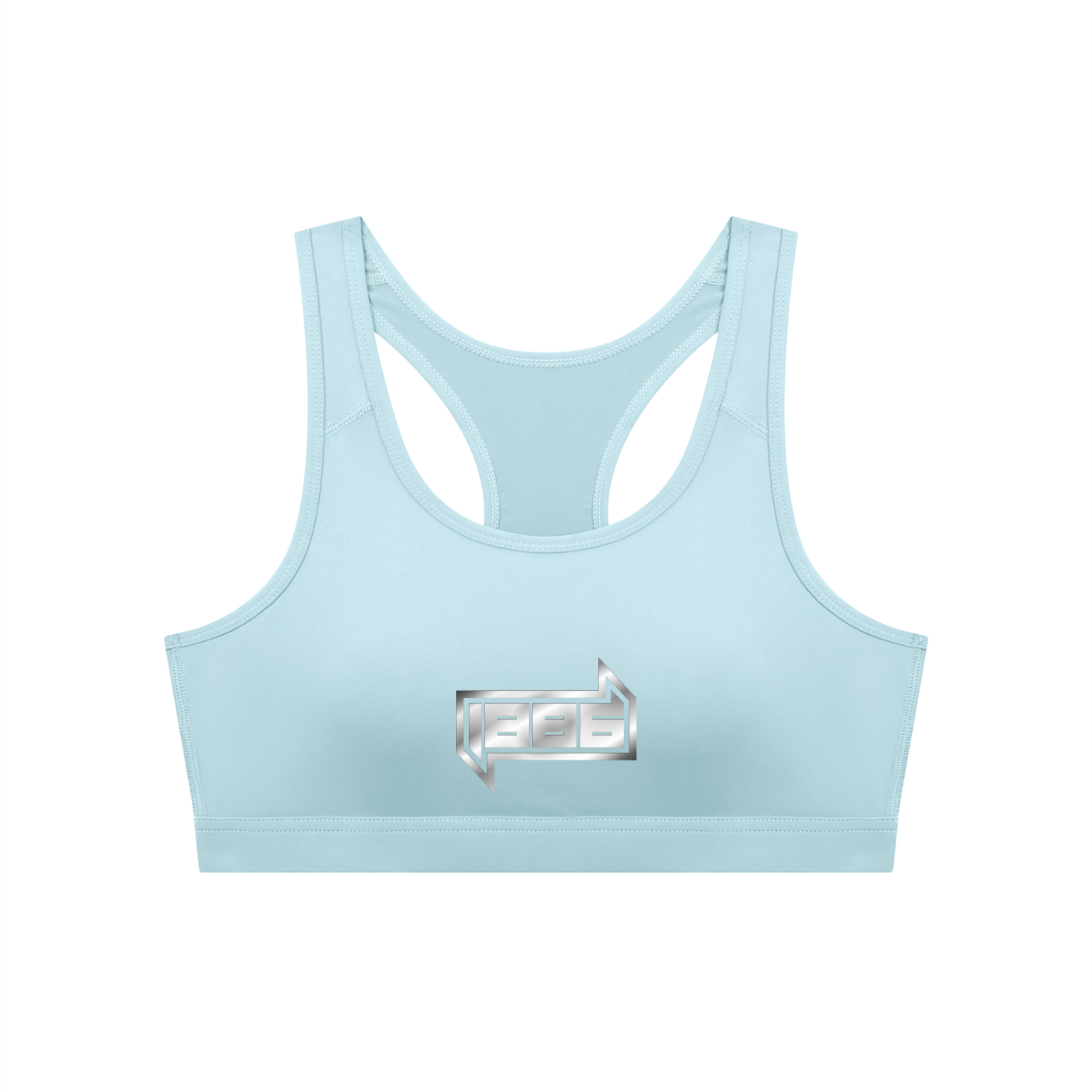 1886 Silver Women's Cropped Sports Bra