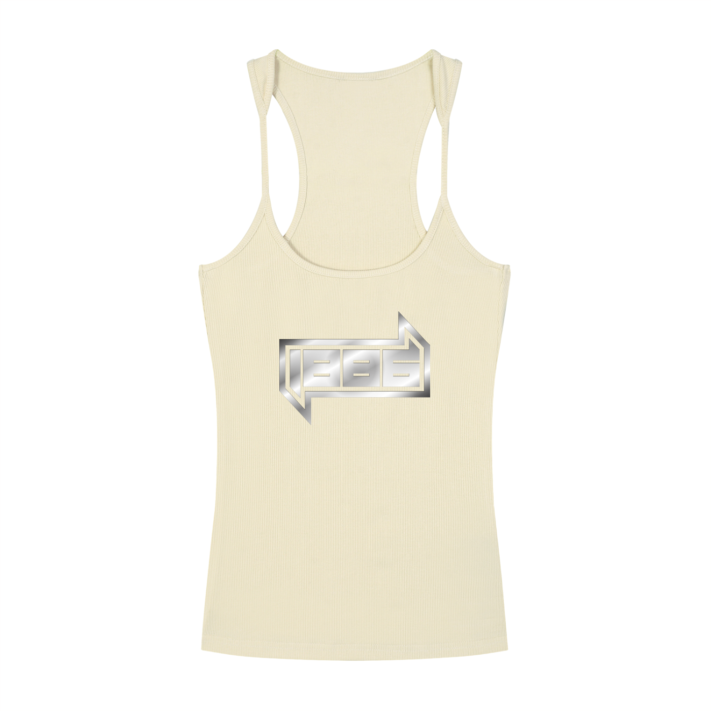 Slim  Silver Fit Ribbed Racerback Tank Top1886