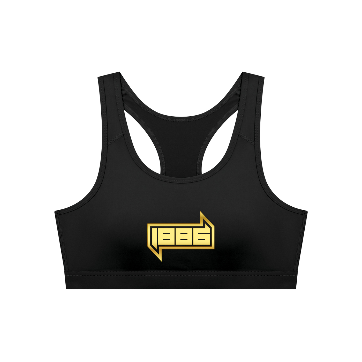 1886 Gold Women's Cropped Sports Bra