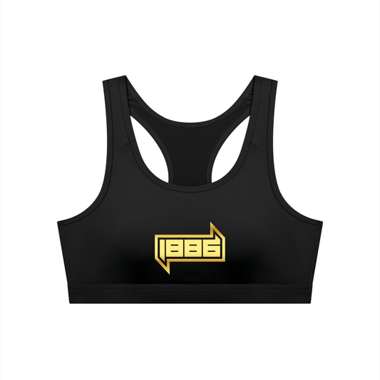 1886 Gold Women's Cropped Sports Bra