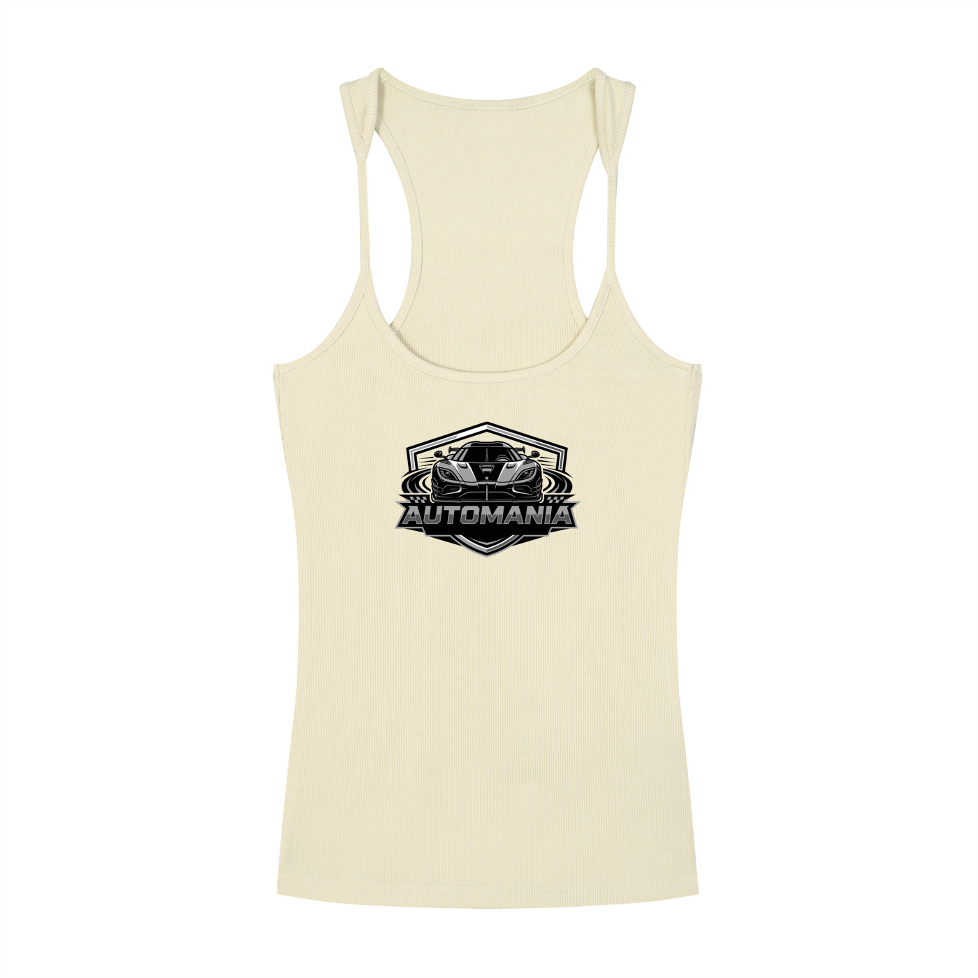 Automania Slim Fit Ribbed Racerback Tank Top