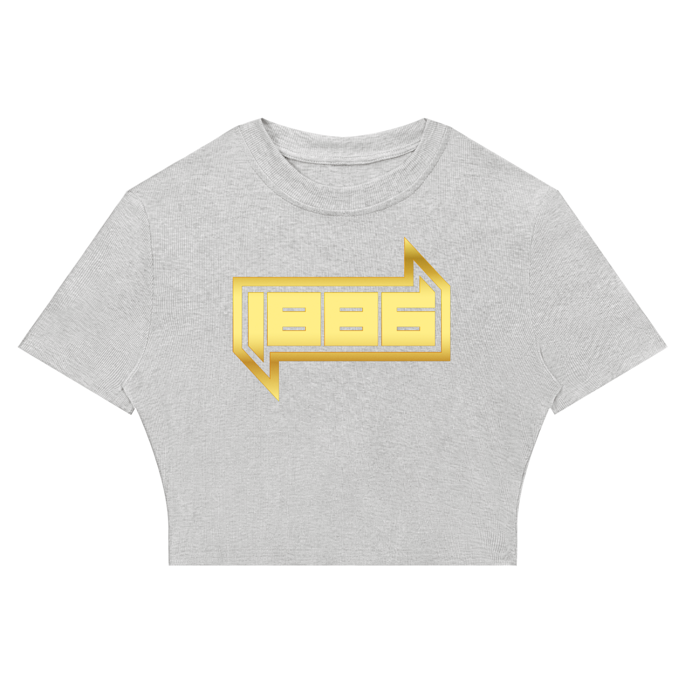 1886 Gold Women's Slim Ribbed Crop T-Shirt