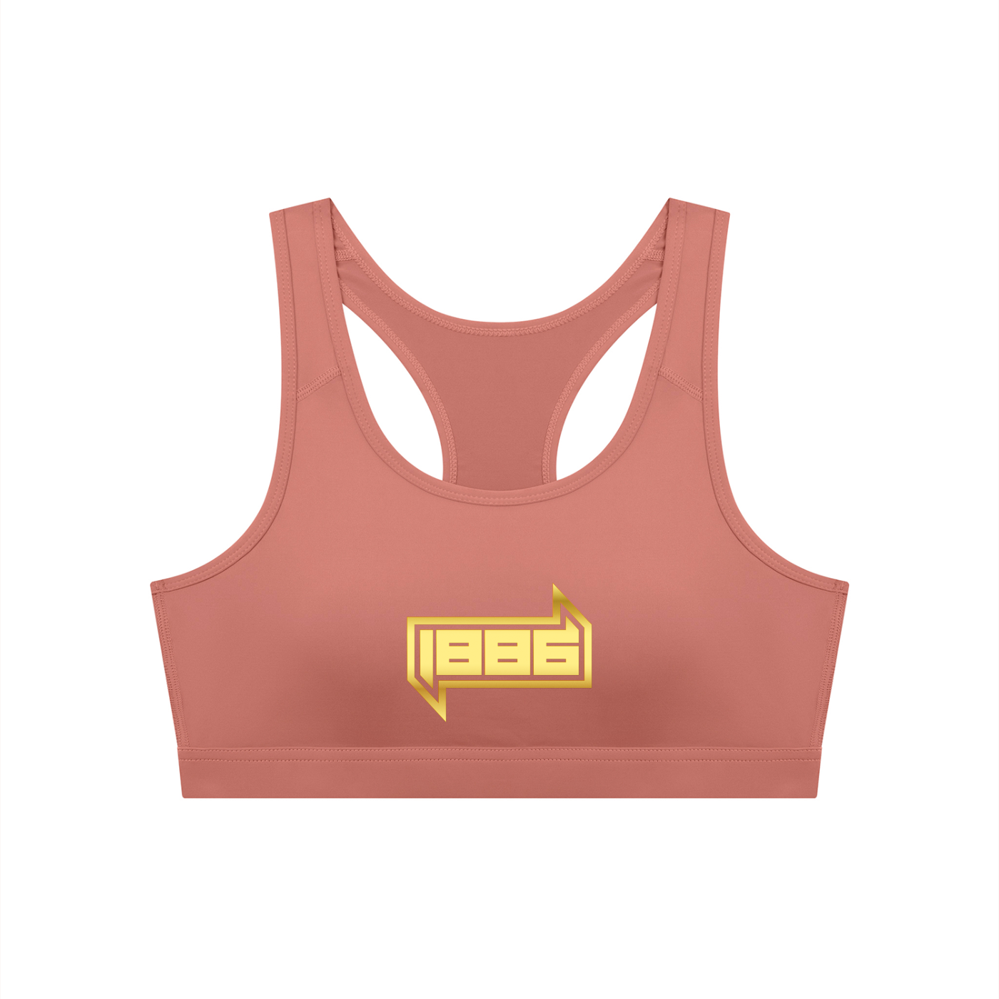 1886 Gold Women's Cropped Sports Bra