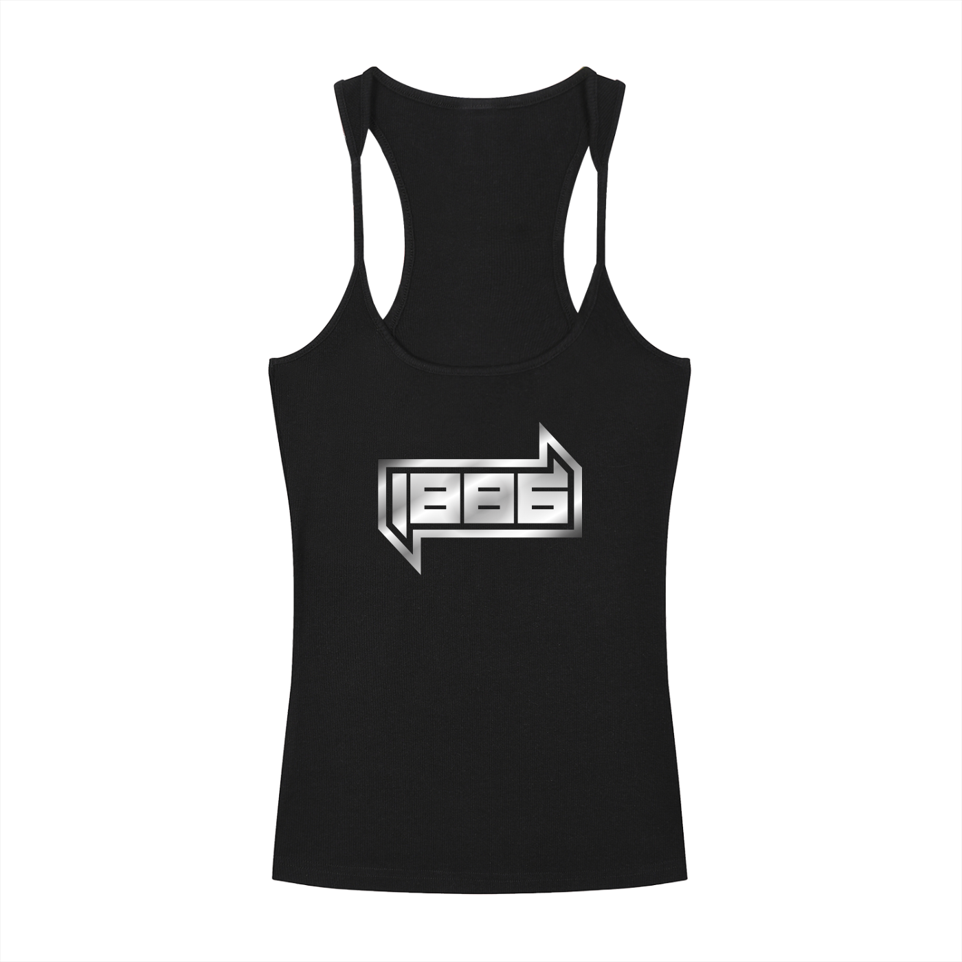 Slim  Silver Fit Ribbed Racerback Tank Top1886