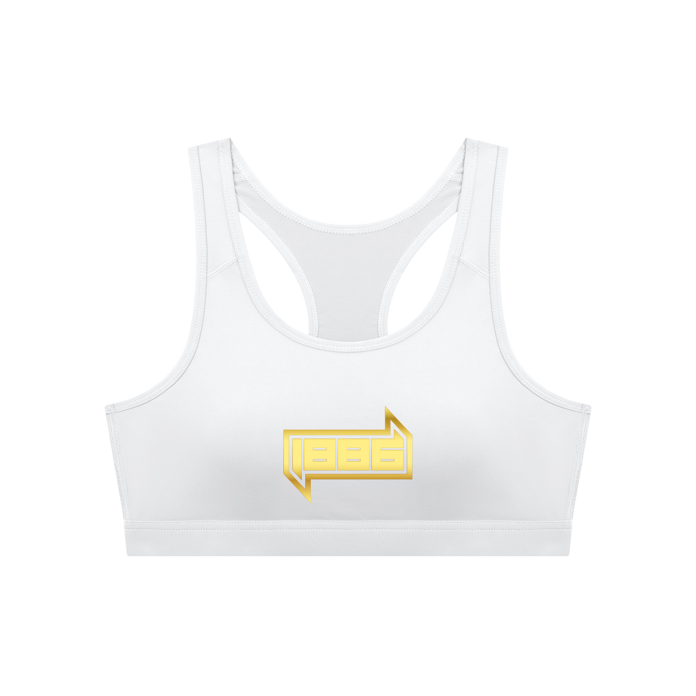 1886 Gold Women's Cropped Sports Bra