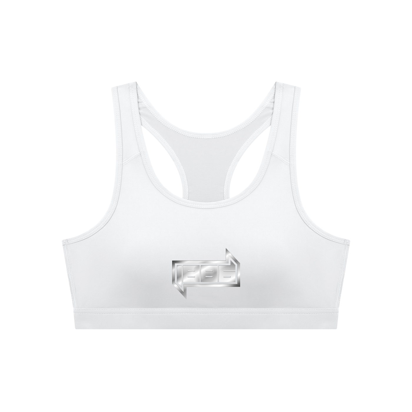 1886 Silver Women's Cropped Sports Bra